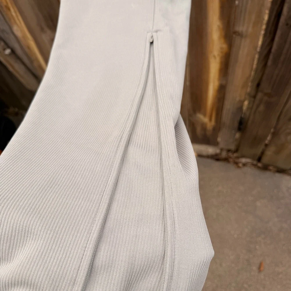 Lululemon Brushed Softstreme Ribbed Zip Flared Pant 32.5